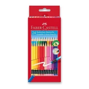 Pastelky Faber-Castell s barevnou pryží 24 barev